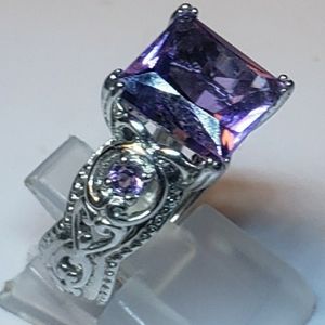 Fabulous Michael Valitutti Genuine African Amethyst Ring